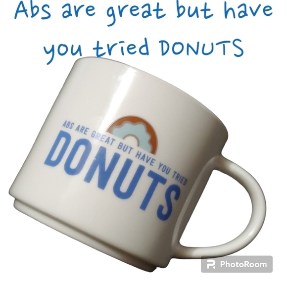Room‎ Essentials porcelain DONUTS coffee mug cup vguc preowned used - Picture 1 of 9